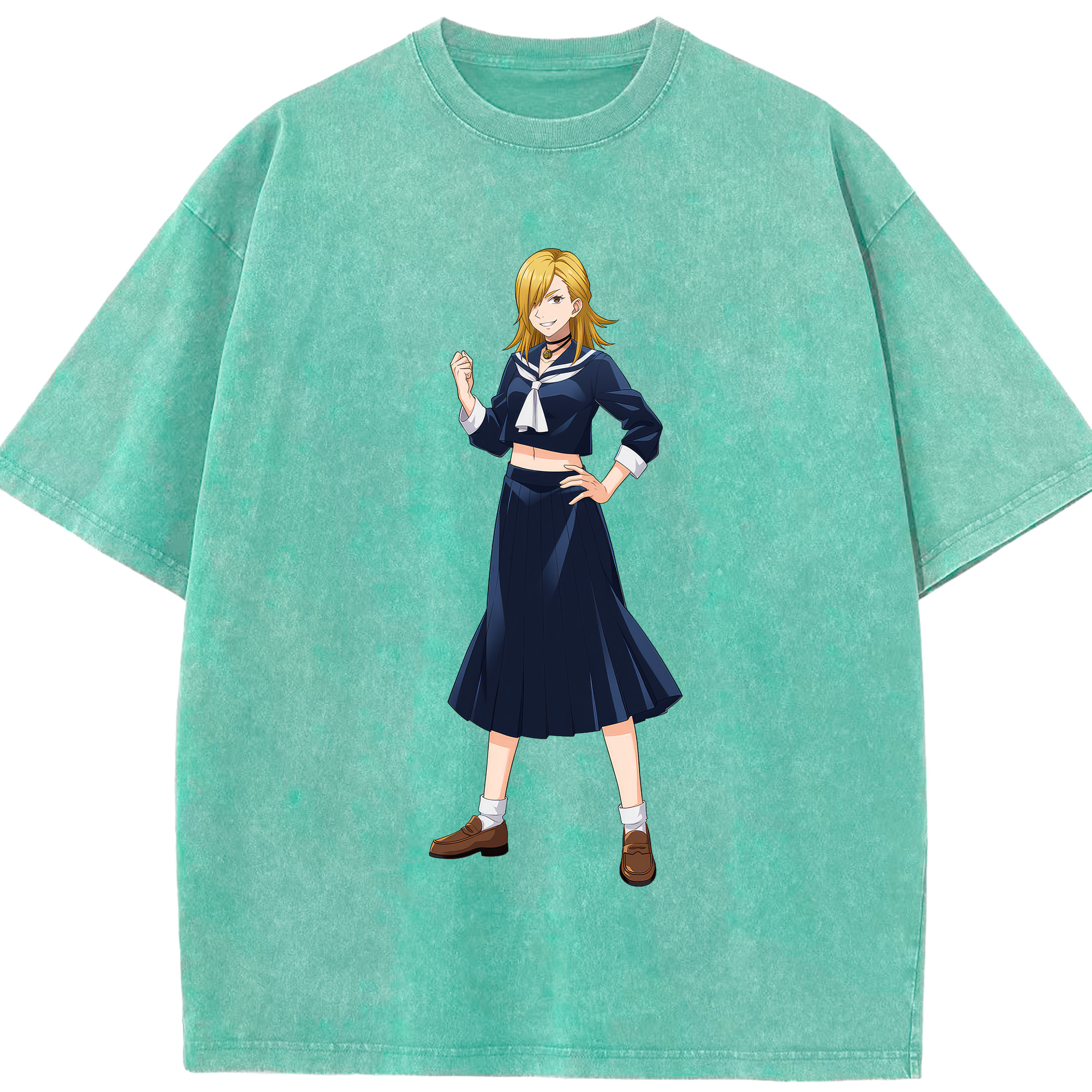 （画像用） 呪術廻戦 Jujutsu Kaisen 綿100% ヴィンテージ風 半袖Tシャツ（フロントプリント）